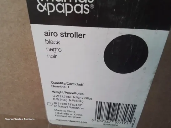 BOXED MAMAS & PAPAS AIRO PUSHCHAIR/STROLLER 0 - 4 YEARS BLACK 