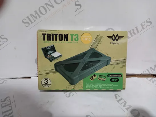 MY WEIGH TRITON T3-400-W TOUGH 400G POCKET SCALE WITH CALIBRATION WEIGHTS