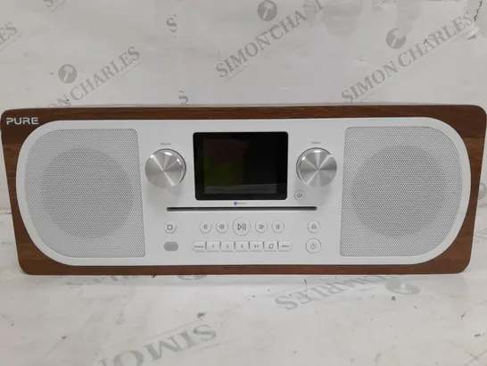 BOXED PURE EVOKE C-D6 CD PLAYER, DAB+/FM RADIO AND BLUETOOTH, IN WALNUT