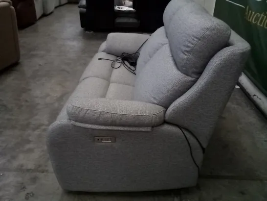 QUALITY BRITISH DESIGNER G PLAN KINGSBURY 2 SEATER ELECTRIC RECLINER DBL C566 NATIVE ASH FABRIC 