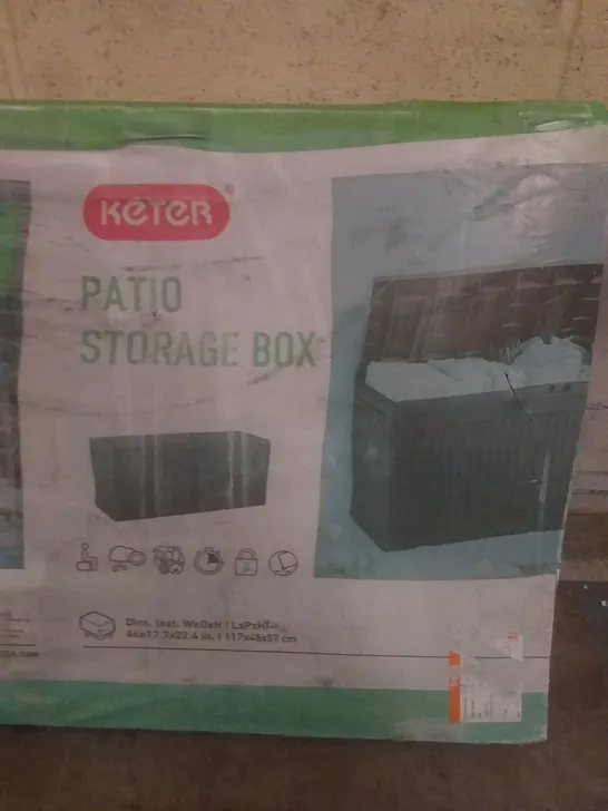 Keter 270L patio storage box 117x45x57cm