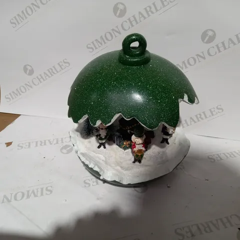 SANTAS EXPRESS PRE-LIT SPHERE WITH CHRISTMAS CHARACTER SCENE