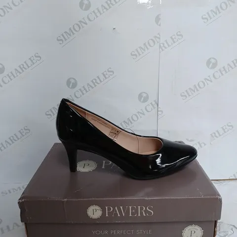 PAVERS LEATHER PLATFORM SHOES IN BLACK PENDANT - EUR 39