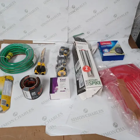 LOT OF ASSORTED HOUSEHOLD GOOD TO INCLUDE BRADAS LE-2120, TREX TAPE, AND STANLEY SCREWDRIVER X2 ETC.