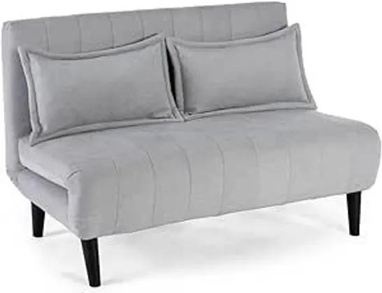 BOXED 2-SEATER HARPER FABRIC UPHOLSTERED FOLDING SOFA BED (1 BOX)