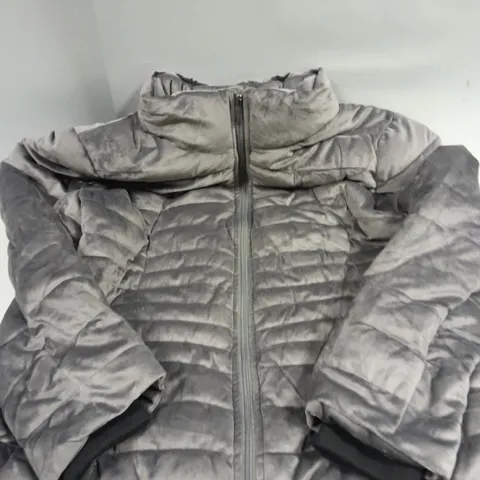 CENTIGRADE VELVET PUFFER JACKET- CHARCOAL 2XL