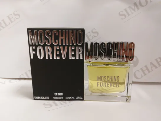 BOX OF APPROX 3 MOSCHINO FOREVER FOR MEN EAU DE TOILETTE - 3X50ML