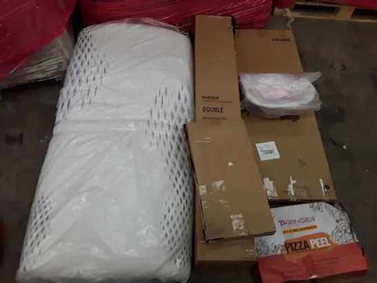 PALLET OF ASSORTED PRODUCTS INCLUDING TA RINGER PIZZA PEEL, HOMIDEC, POP UP BEACH TENT, ANTI-BLUE SCREEN PROTECTOR, WHAM LARGE DISH DRAINER, INOFIA 