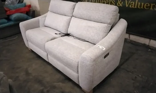 QUALITY BRITISH DESIGNED & MANUFACTURED G PLAN LUCCA 3 SEATER POWER RECLINER NEBULAR MIST FABRIC SOFA