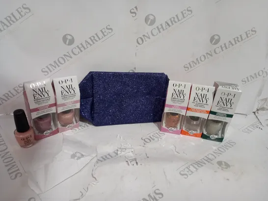 OPI 6 PIECE NAIL ENVY COLLECTION AND BAG 