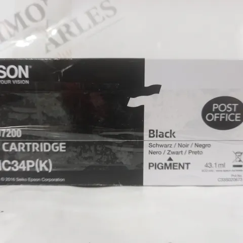 BOXED EPSON SJIC34P(K) INK CARTRIDGE FOR TM-J7200 IN BLACK