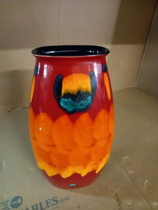 PAINTED VASE - 37CM TALL