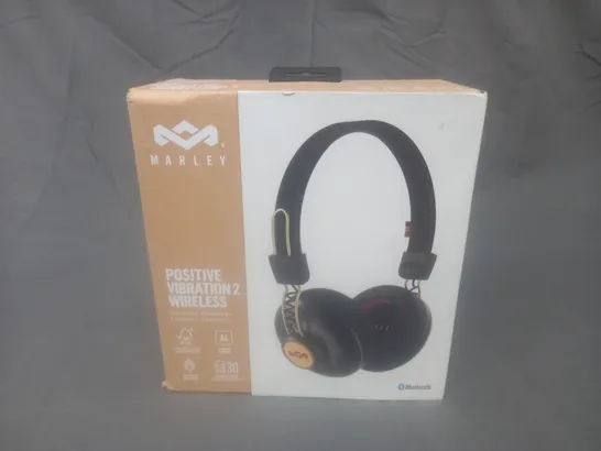 BOXED HOUSE OF MARLEY POSITIVE VIBRATION XL ANC BLUETOOTH HEADPHONES 