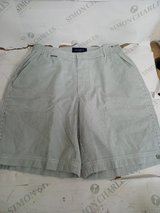 MR MARVIS GREEN & WHITE SHORTS - MEDIUM