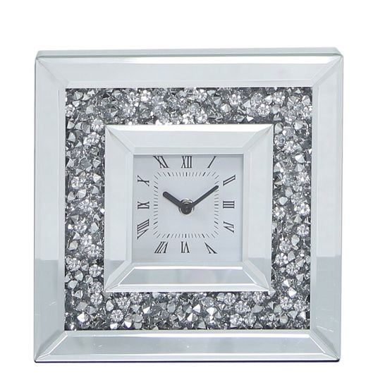 BOXED DIAMON TABLE CLOCK