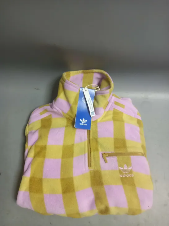 ADIDAS HALF ZIP FLEECE IN PINK/GOLD SIZE 4