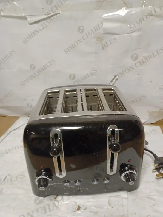 DUALIT 46205 4 SLOT LITE TOASTER IN BLACK FINISH