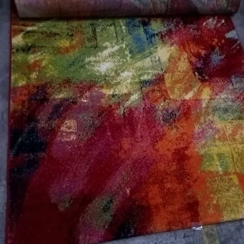 VAHAKN SHAGGY RED/GREEN/PURPLE RUG 140X200CM