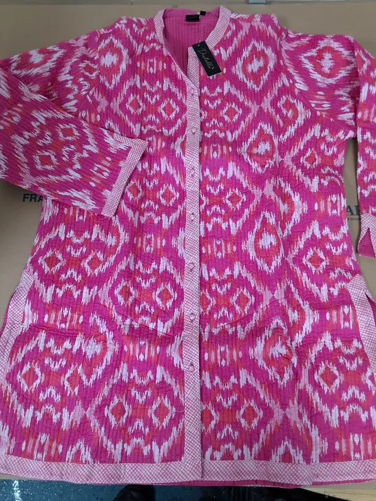 LOT OF 2 BRAND NEW DESTELLO COTTON QUILTED JACKET IN PINK - UK 16