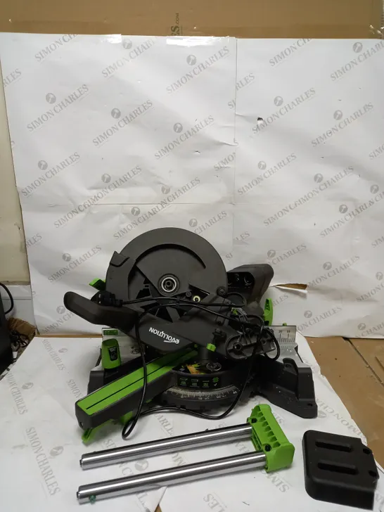 EVOLUTION POWER TOOLS F255SMS SLIDING MITRE SAW WITH MULTI-MATERIAL CUTTING