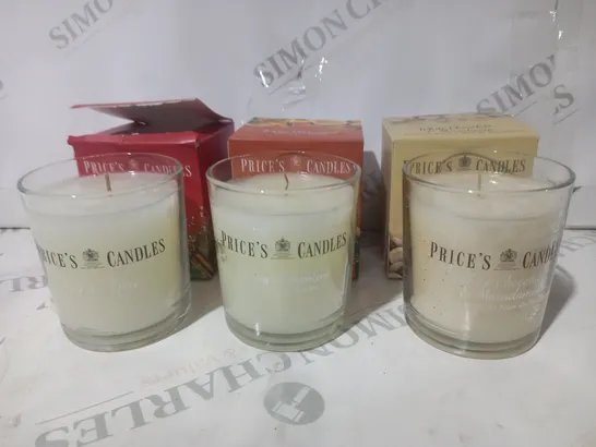 BOXED PRICE'S CANDLES SET OF 10 WINTER JAR CANDLES IN GIFT BOXES