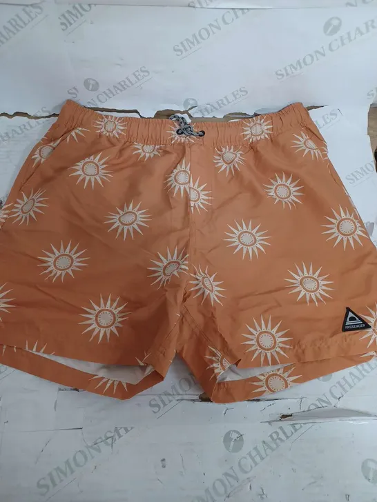 PASSENGER CALI SHORT SUNSHINE TANGERINE SWIM SHORTS - SIZE 34