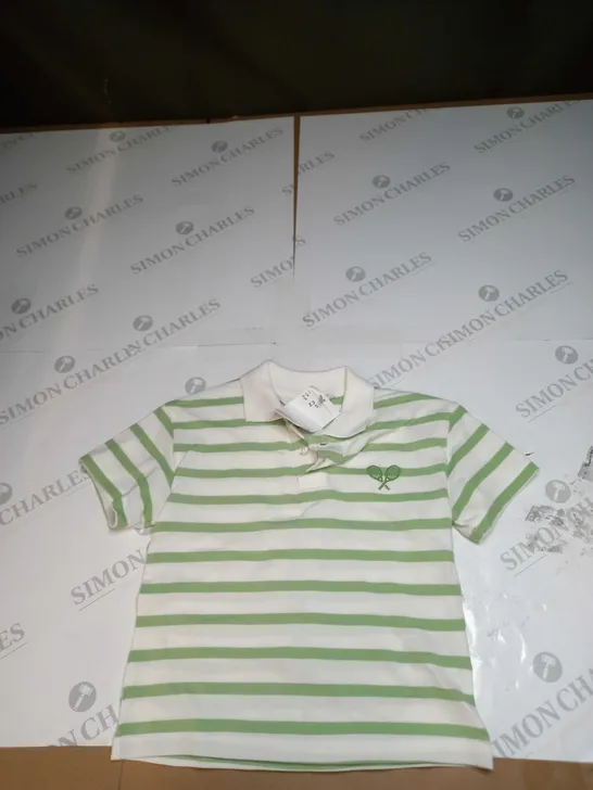 H&M KIDS STRIPE POLO SHIRT - 1-2YRS