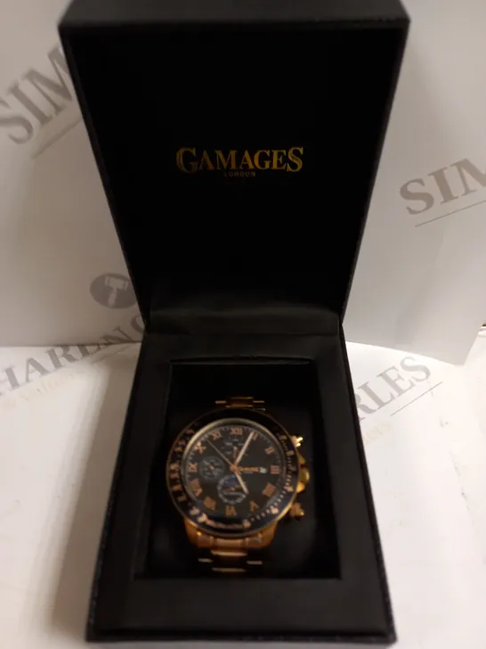 BOXED GAMAGES RACE CALENDAR ROSE WATCH