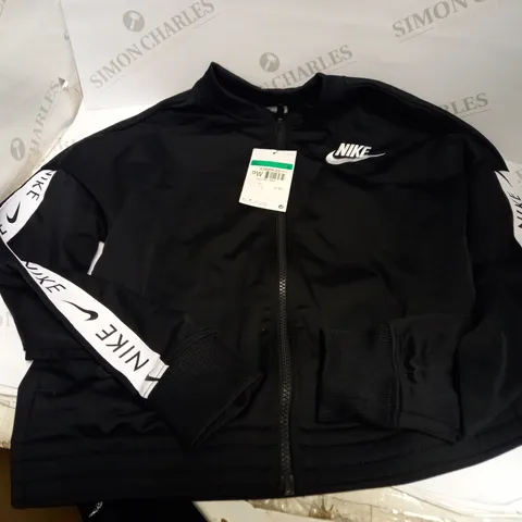 NIKE TRACKSUIT JACKET IN BLACK WITH WHITE STRIPED SLEEVES - 13