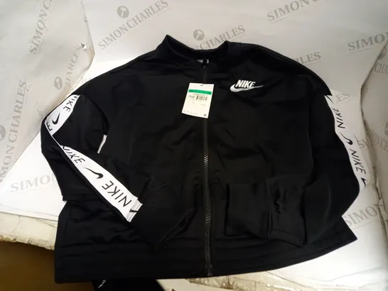 NIKE TRACKSUIT JACKET IN BLACK WITH WHITE STRIPED SLEEVES - 13