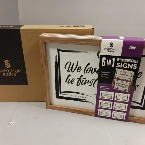 BRAND NEW BOXED FAITH COLLECTION 6-IN-1 INTERCHANGEABLE SIGN