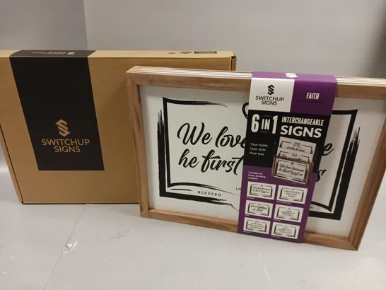 BRAND NEW BOXED FAITH COLLECTION 6-IN-1 INTERCHANGEABLE SIGN