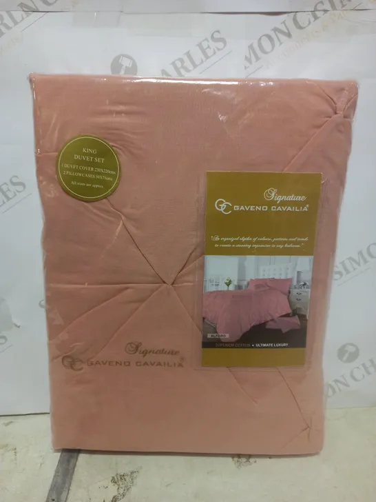 GAVEN CAVAILIA DUVET SET IN PINK -KING SIZE