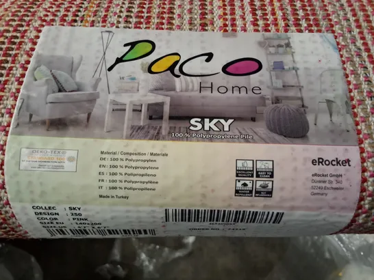 BRAND NEW PACO SKY PINK RUG - 140X200CM