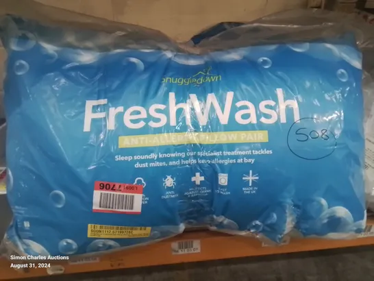 4 X BAGGED SNUGGLEDOWN FRESHWASH WHITE PILLOWS 