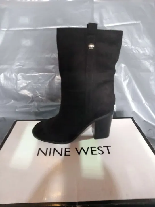 BOXED NINE WEST HARBOURN BLACK SYNTHETIC LADIES SIZE 7