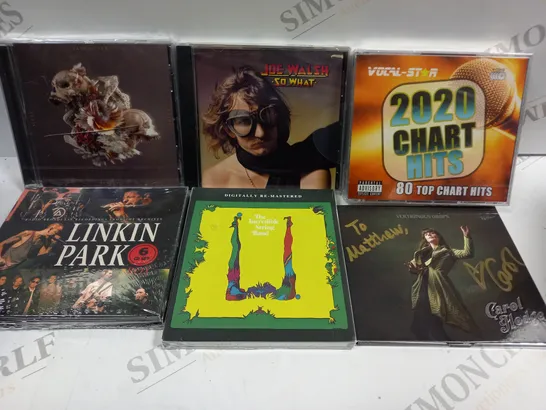 APPROXIMATELY 30 ASSORTED CDS FROM VARIOUS ARTISTS TO INCLUDE JOE WALSH, LINKIN PARK, CAROL HODGE ETC 