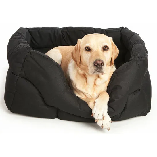 BOXED BLACK DECIMUS HEAVY DUTY SOFTEE PET BED