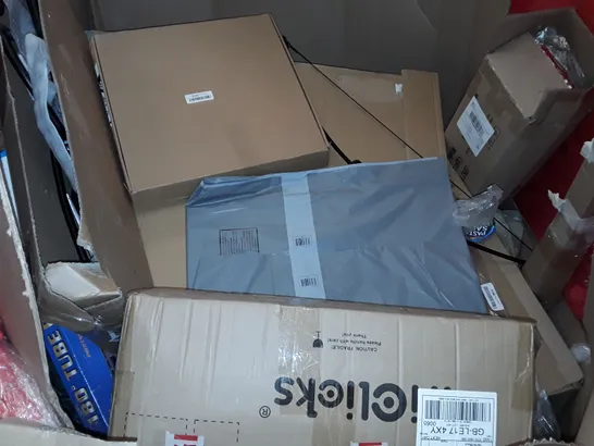 PALLET OF ASSORTED HOUSEHOLD ITEMS TO INCLUDE AIR FRYER OVEN, TURNTABLE WI-FI AND DOUG HEATER