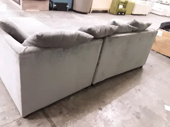 QUALITY DESIGNER CORNER SOFA - GREY FABRIC 