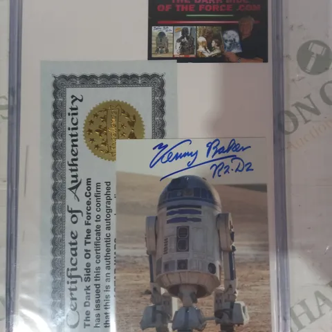 KENNY BAKER AUTOGRAPHED STAR WARS R2-D2 PRINT