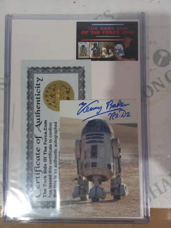 KENNY BAKER AUTOGRAPHED STAR WARS R2-D2 PRINT