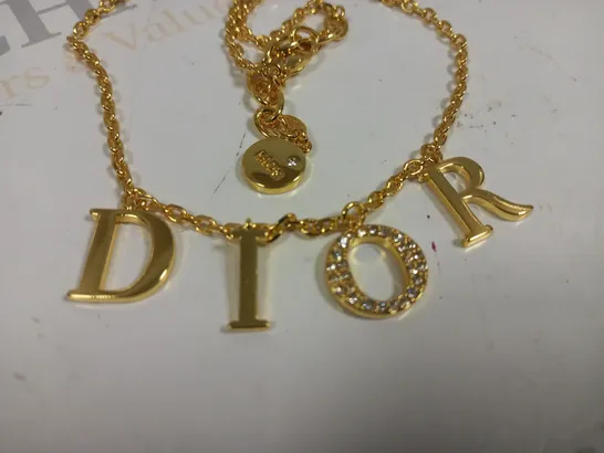 BOXED DIOR GOLD EFFECT NECKLACE