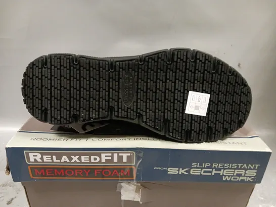 SKETCHERS WORKWEAR NAMPA SLIP ON PLIMSOLL - BLACK - SIZE 5