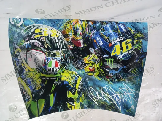 LOT OF 2 VALENTINO ROSSI ART PRINTS