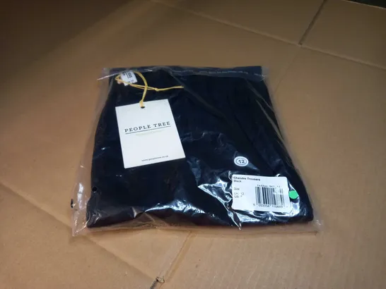 PACKAGED PEOPLE TREE BLACK CHANDRE TROUSERS - SIZE 12