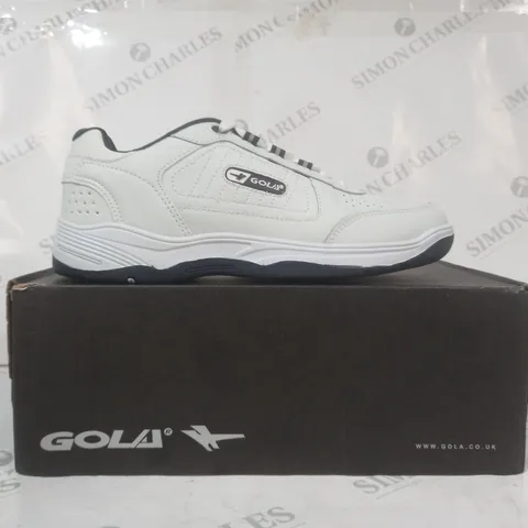 BOXED PAIR OF GOLA SHOES IN WHITE UK SIZE 7