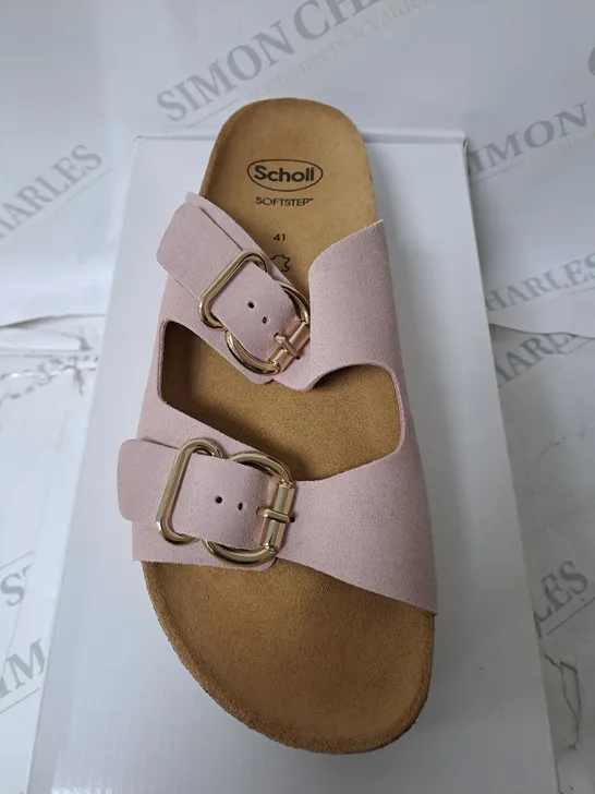 BOXED SCHOLL SANDLES IN PINK SIZE 7  