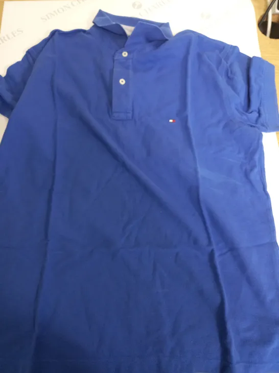 TOMMY HILFIGER BLUE POLO SHIRT - XL