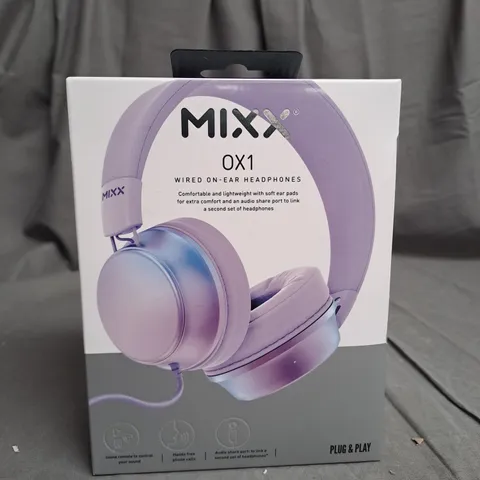 BOXED AND SEALED BRAND NEW MIXX AUDIO OX1 MERMAID FOLDABLE WIRED ON-EAR HEADPHONES PURPLE